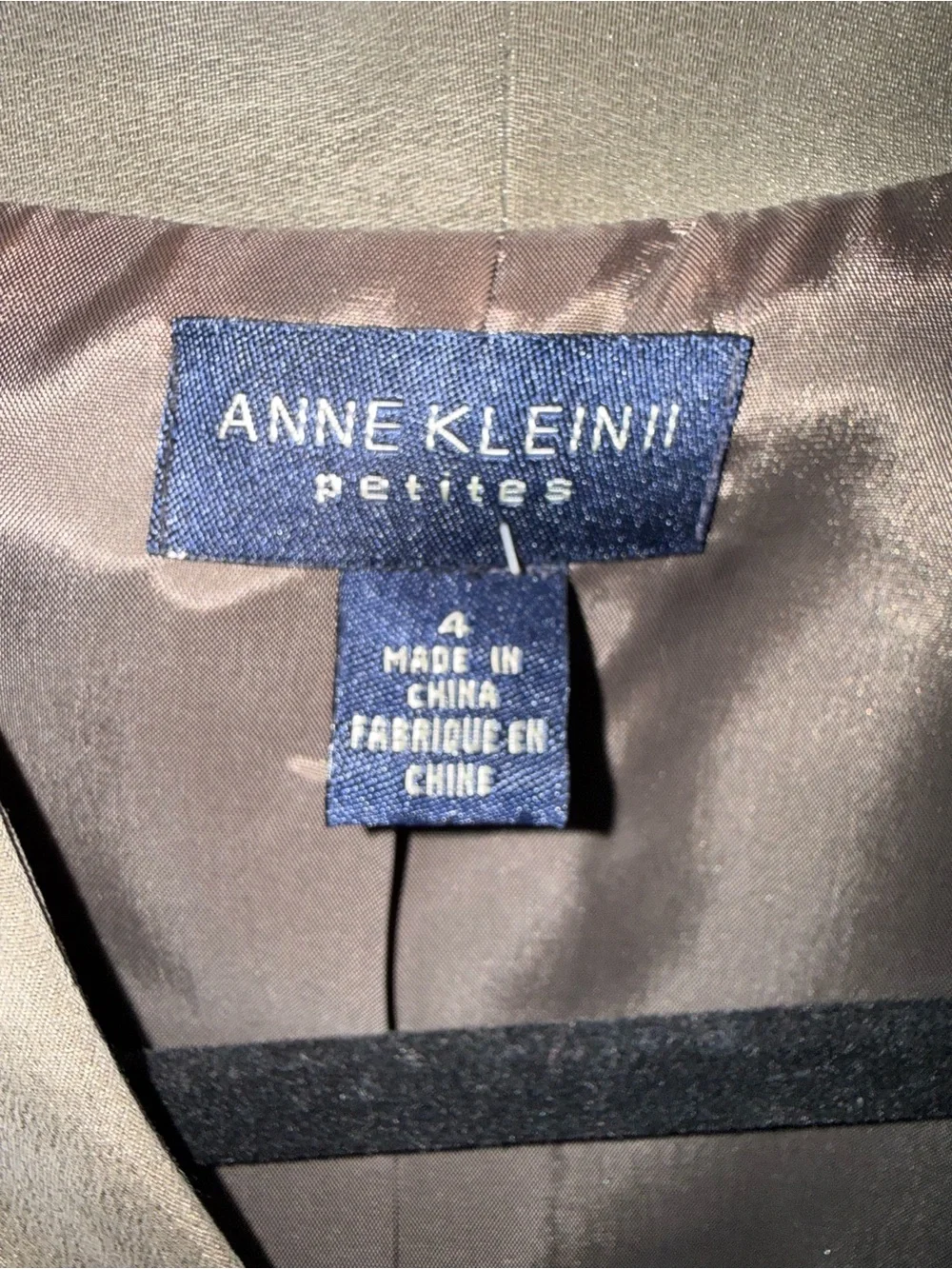 Anne Klein Olive Collarless Women's Blazer